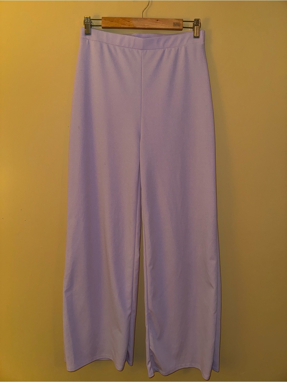 Wide-Leg Lavender Pull-On Pants